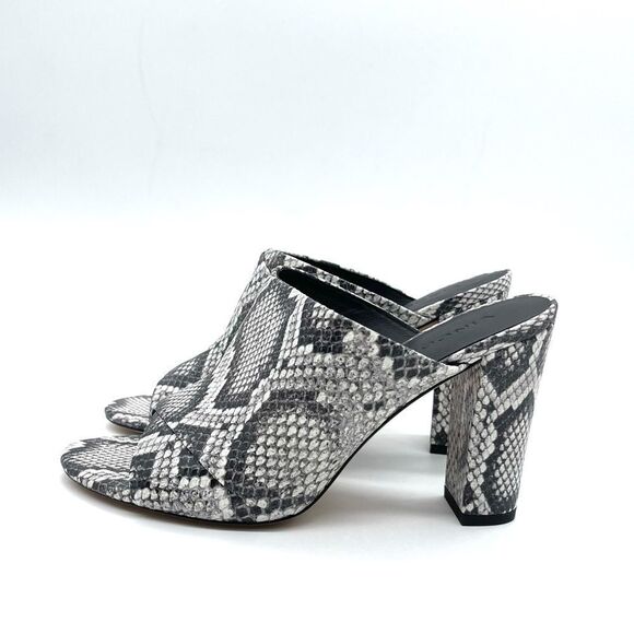 VINCE Heath-B Sahara Leather Mule Sandals Snake Skin NWT/NIB - Picture 3 of 5